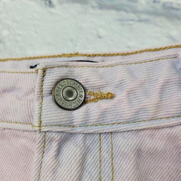 Abercrombie Pink Overdyed Natural Rise Denim Skirt size 29/8 - Picture 6 of 8